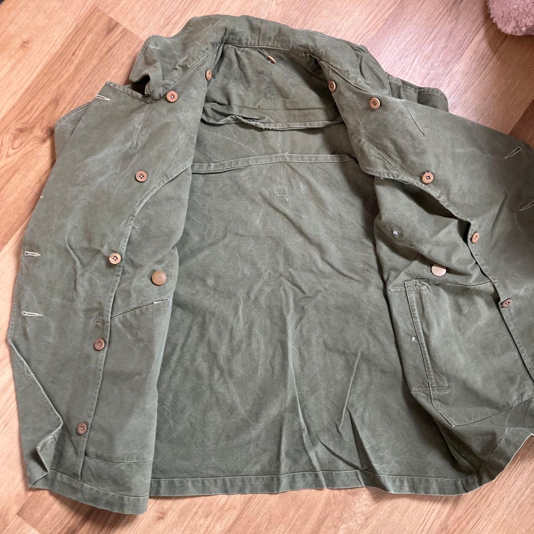 30s 40s ビンテージ フランス軍　モーターサイクルコート