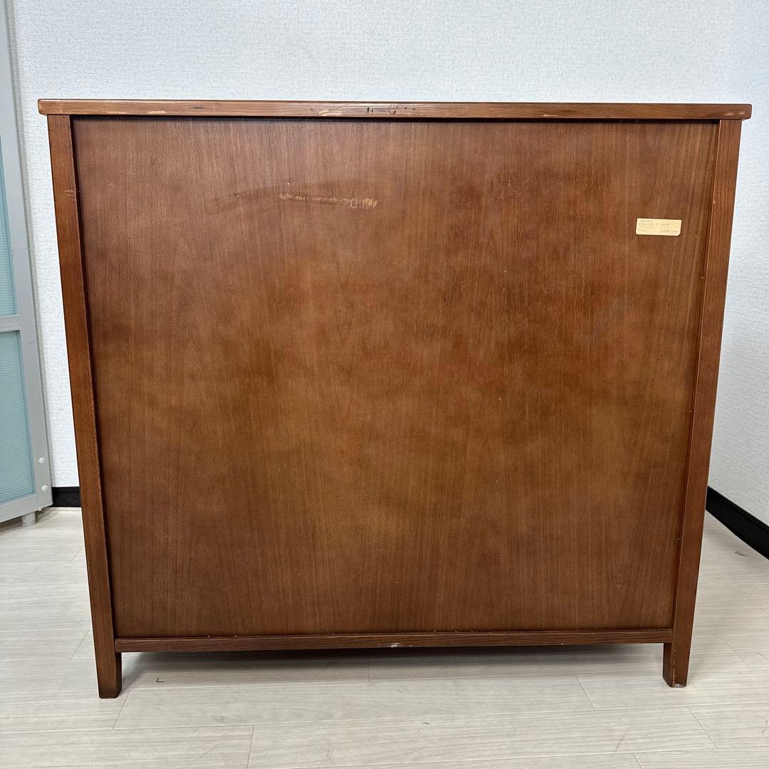 マルヨシ民芸 キャビネット サイドボード ステンドグラス 真鍮取手 i4※