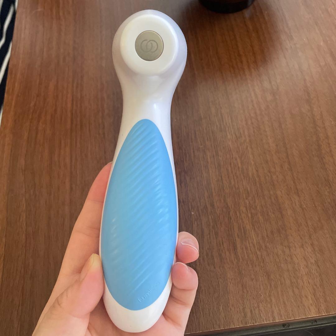 ルミスパ　洗顔ブラシ ホワイト＆ブルー