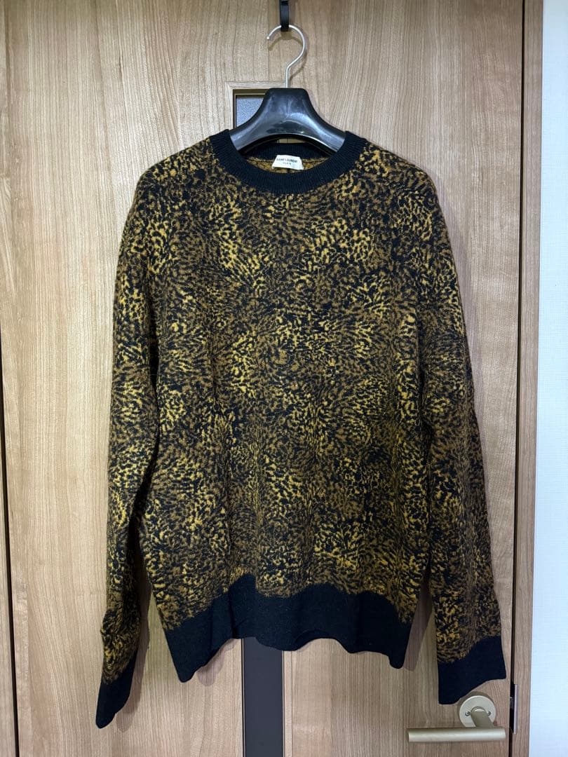SAINT LAURENT レオパード モヘアニット