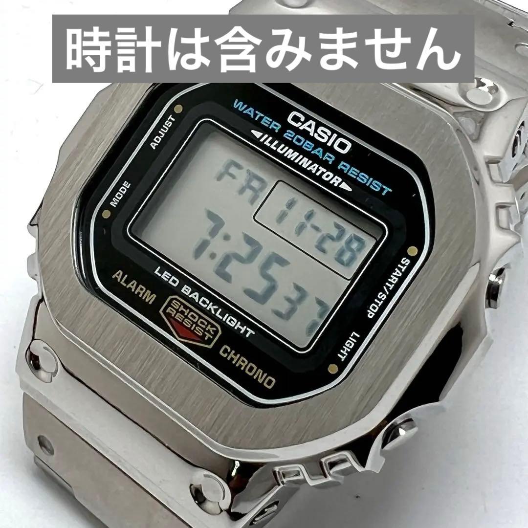 新品 フルメタルカスタム用ステンレスシルバーベゼルバンド(時計は含みません)