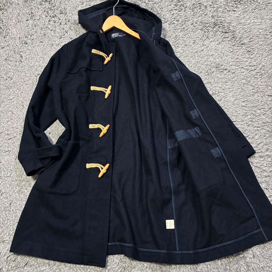 【良品】POLO RALPH LAUREN ダッフルコート ネイビー 170