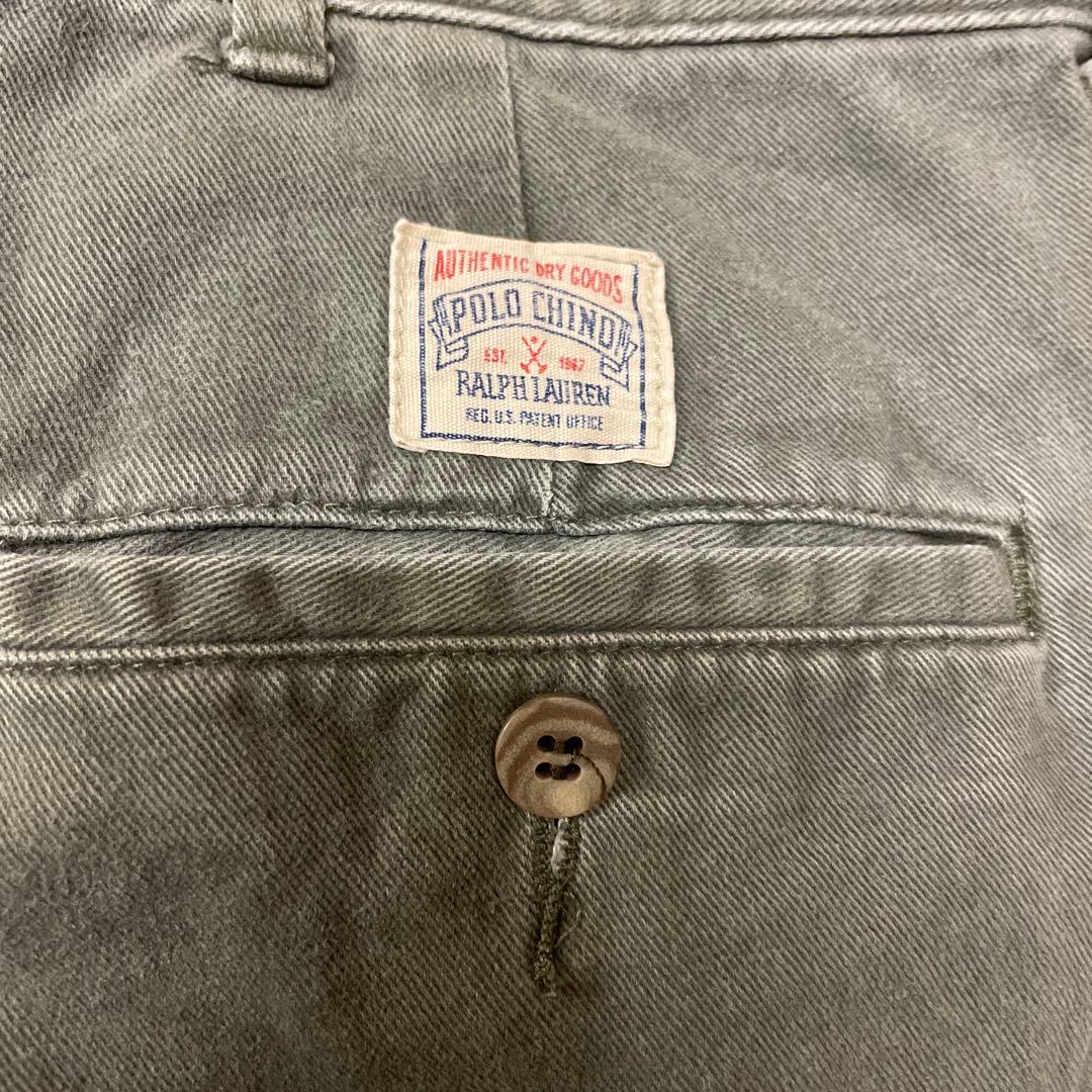 90sPolo Ralph Laurenラルフローレン　ポロチノ初期タグオリーブ