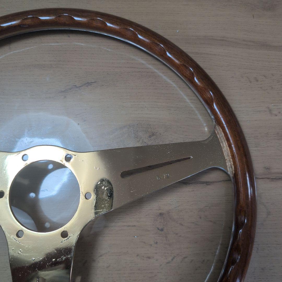NARDI 当時物 ゴールド/ウッド ステアリングハンドル 38.5cm ！