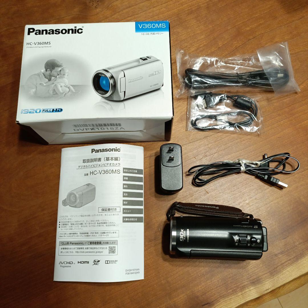 美品 Panasonic HC-V360MS フルHDビデオカメラ 2019年製