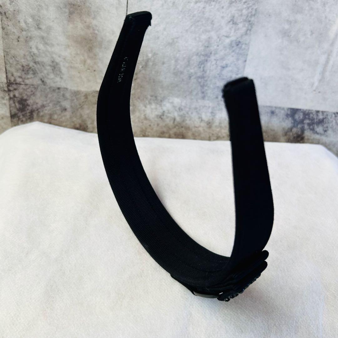 早いもの勝ち！箱付☆フェラガモ ブラック ビジュー ラインストーン カチューシャ