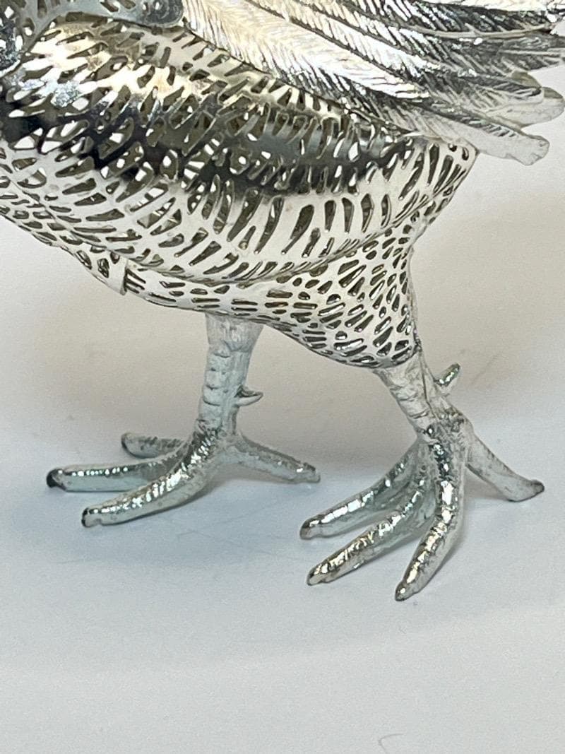 クリストフル リュミエール コレクション 雄鶏 ニワトリ シルバー フィギュリン