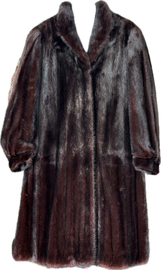 美品ゴールドサガミンクローグコート