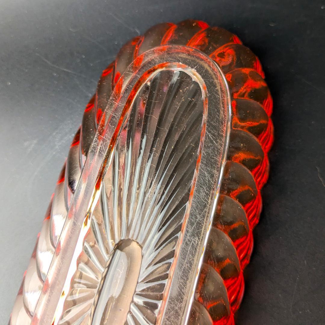 月末限定値下げ！レトロ感が可愛い★オールド バカラ バンブー トレイディッシュ皿