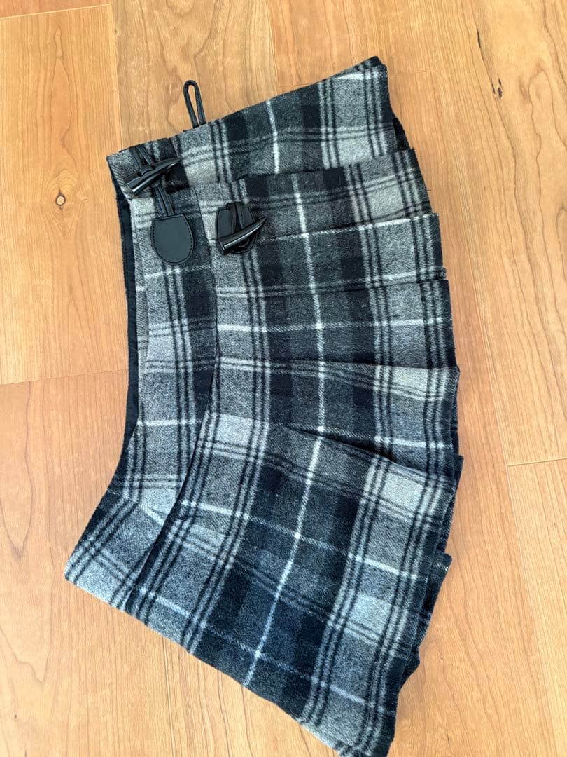 Y2K 平成ギャルEGOIST チェック柄プリーツスカート グレー系