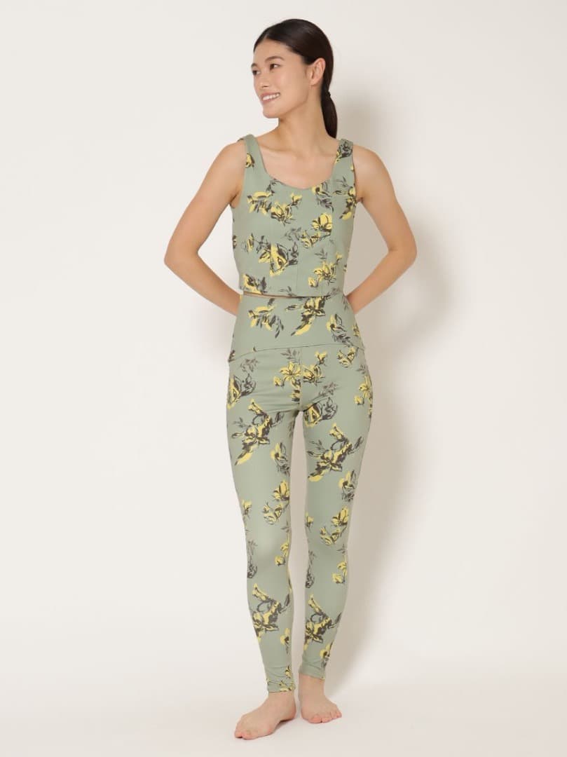 オリジナルフラワー柄トップス&レギンス / 色:KKI サイズ:1