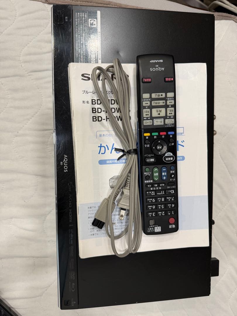 AQUOSブルーレイ レコーダー 1TB 2番組同時録画対応