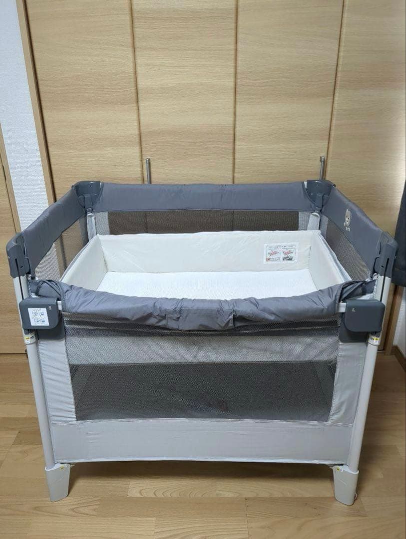 ココネルエアーAB　グレーベアー　ベビーベッド　ベビーサークル