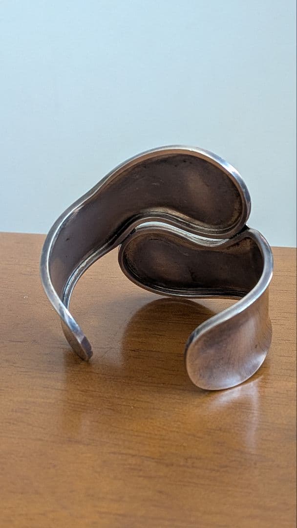 希少　ヴィンテージ シルバー925 変形 バングル