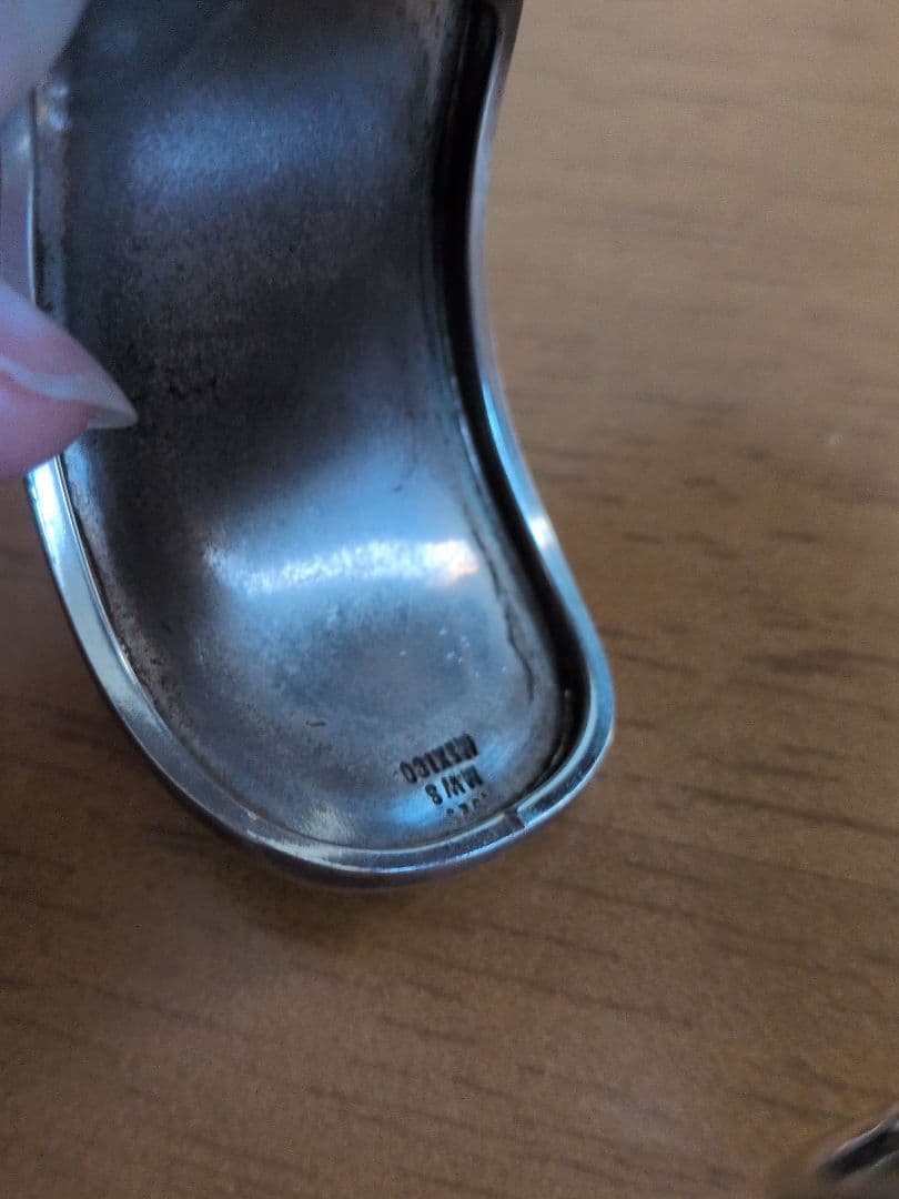 希少　ヴィンテージ シルバー925 変形 バングル