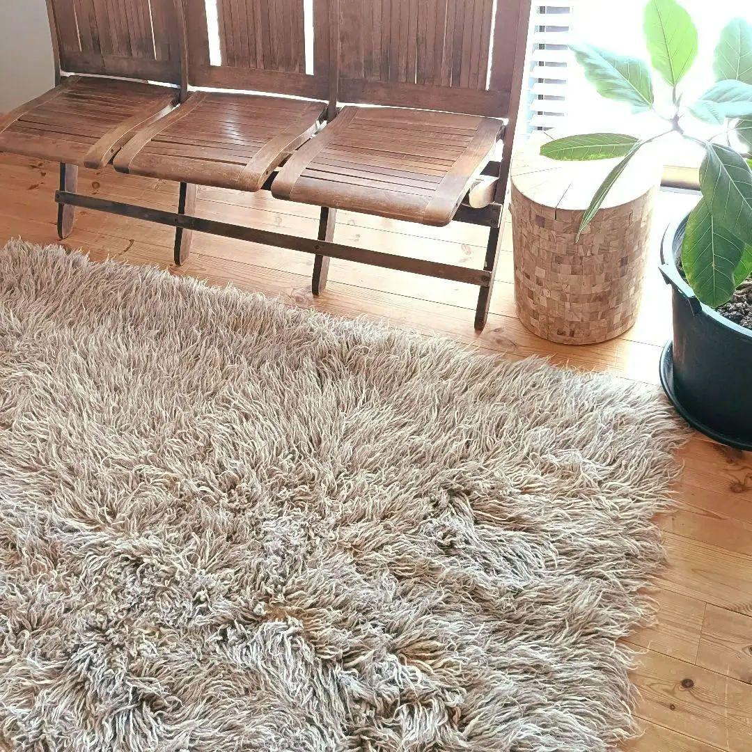 【レア】L212cm 大判！ トゥルラグ ヴィンテージラグ　ベニワレン