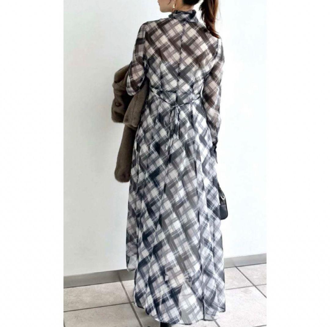 2025AW　FRAY I.D デザインボウタイシアープリントワンピース