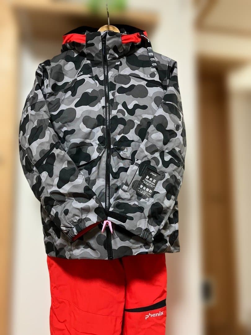 Phenix 未使用　迷彩柄 スキーウェア上下セット170cm