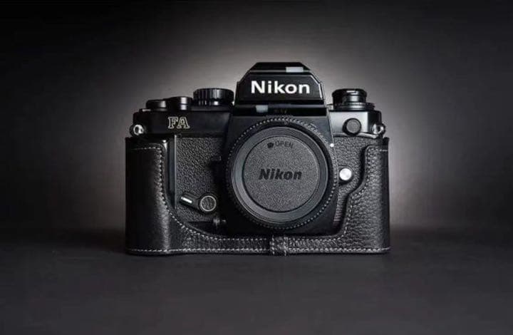新品 本革 カメラケース Nikon ニコン FA用 ブラック
