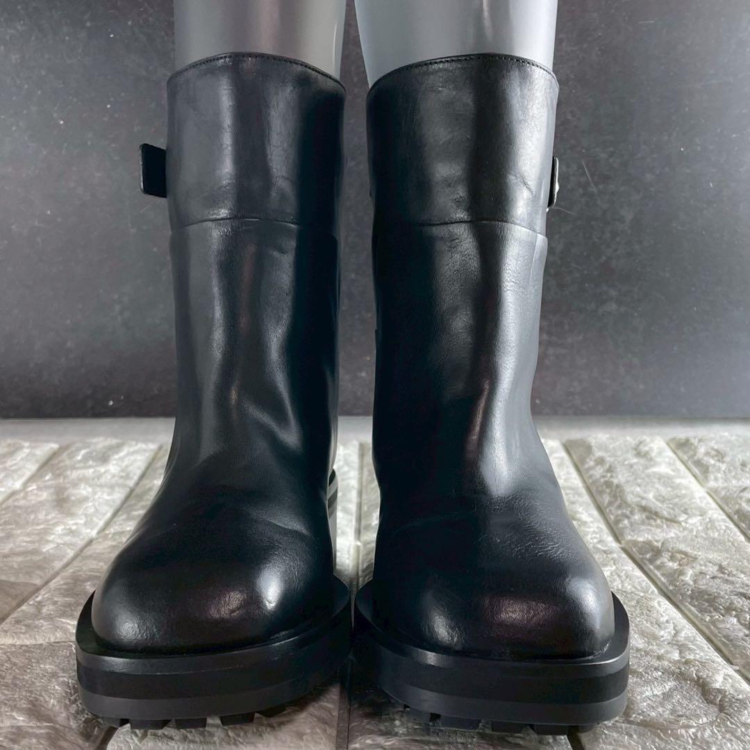 新品/EU36.5 ジミーチュウ アンクルブーツ バックジップ 本革 ブラック