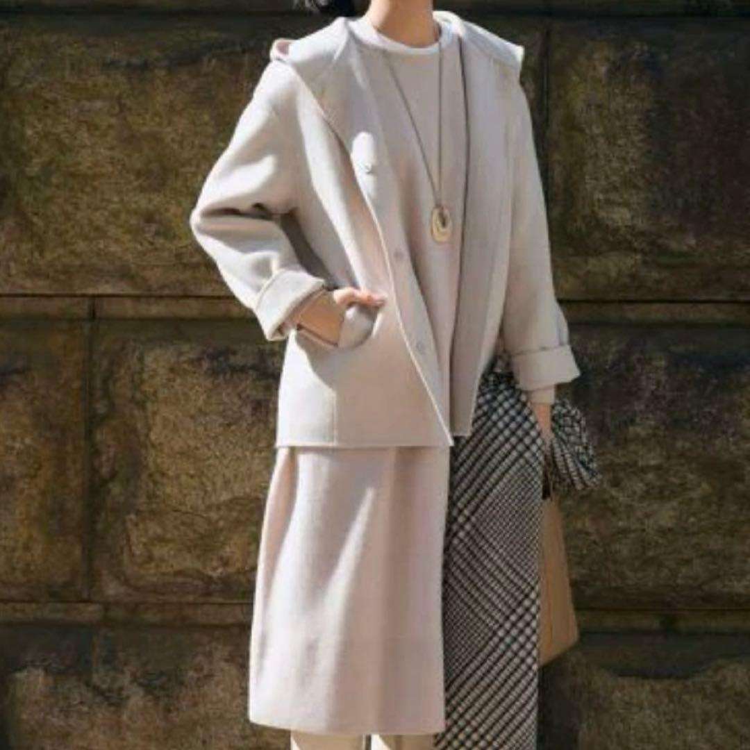 23区 プルーフメルトンリバーショートコート 2021AW ライトグレー