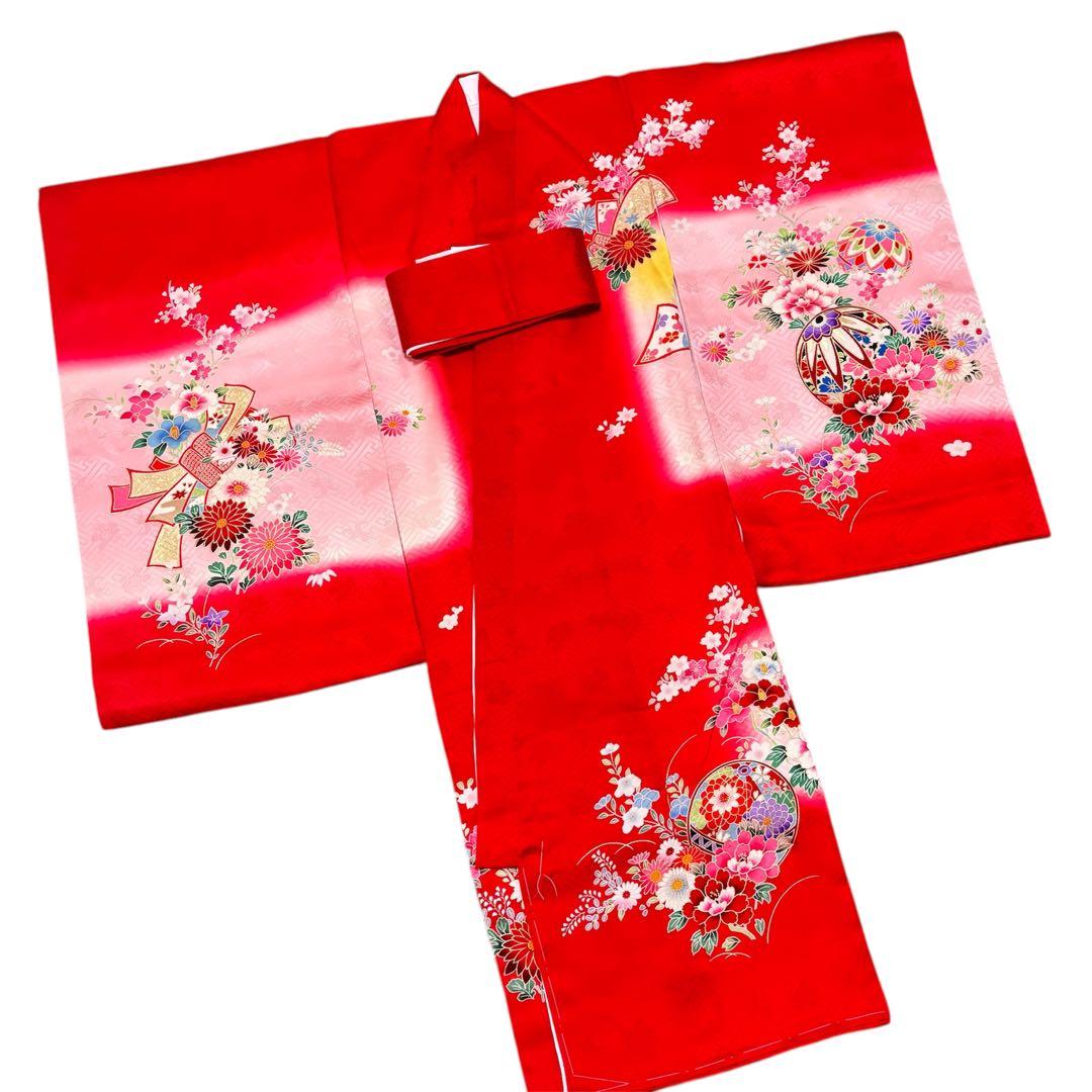 京友禅 正絹 多色箔技法 お宮参り着物 女の子 産着 祝着 のしめ 襦袢付