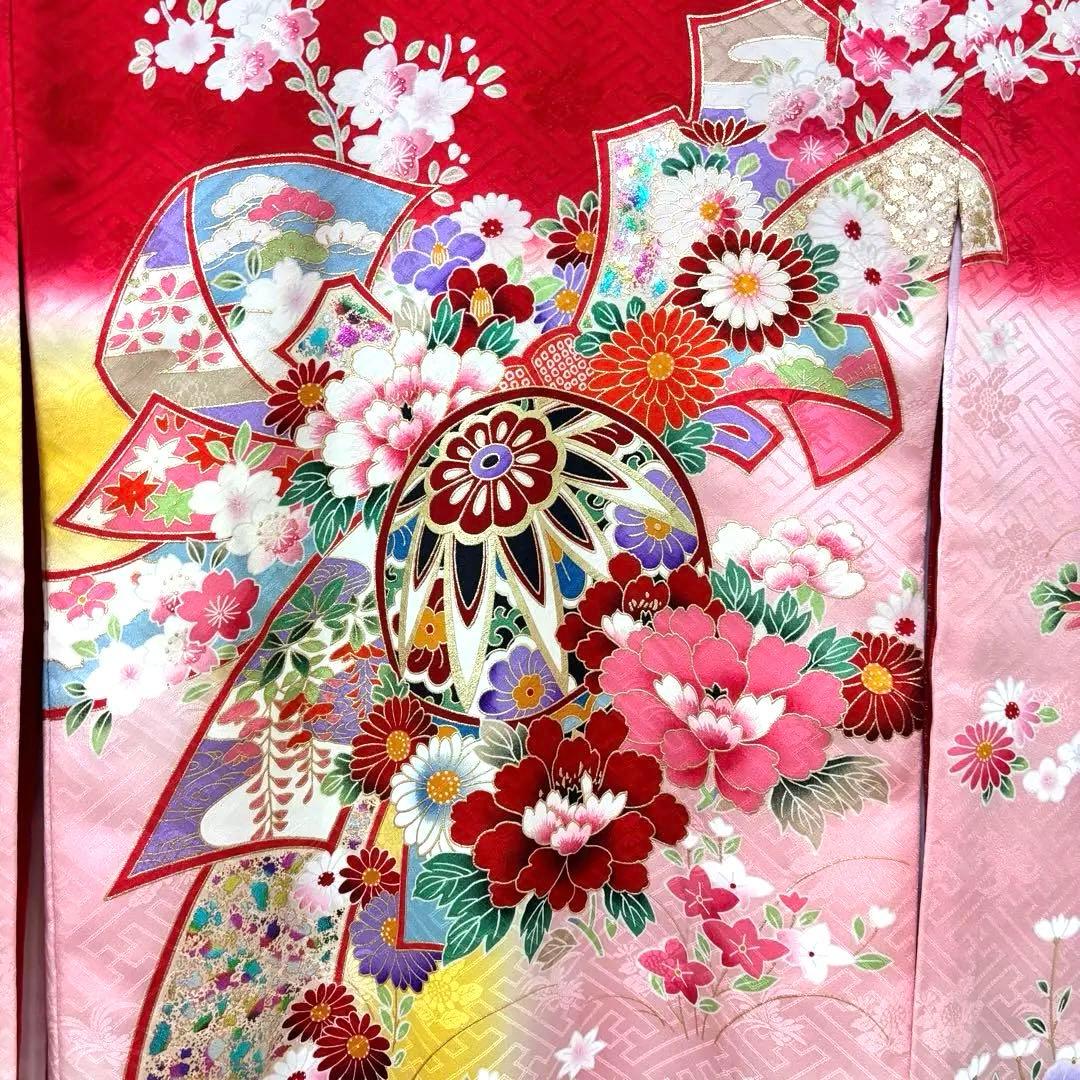 京友禅 正絹 多色箔技法 お宮参り着物 女の子 産着 祝着 のしめ 襦袢付