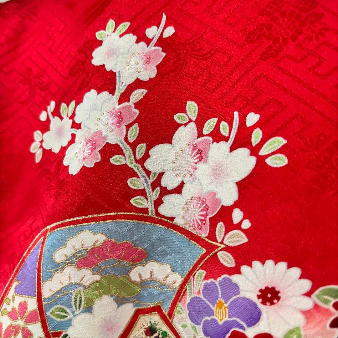 京友禅 正絹 多色箔技法 お宮参り着物 女の子 産着 祝着 のしめ 襦袢付