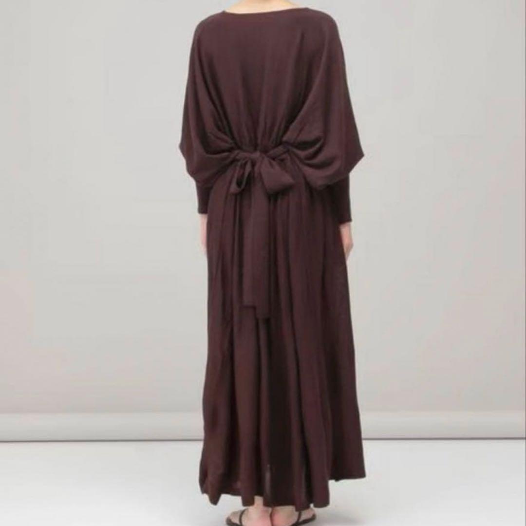 カレンソロジー ドルマンスリーブ　ニットワンピース　茶　新品同様