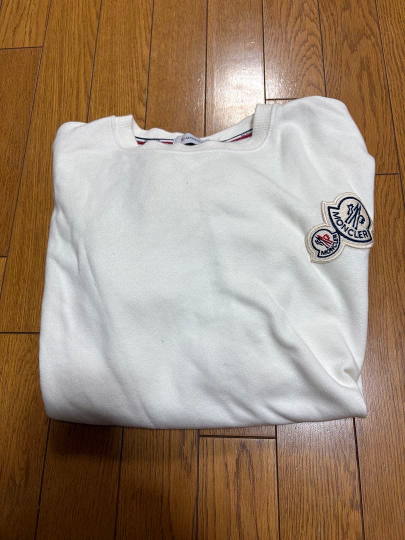 MONCLER ホワイト スウェット トレーナー