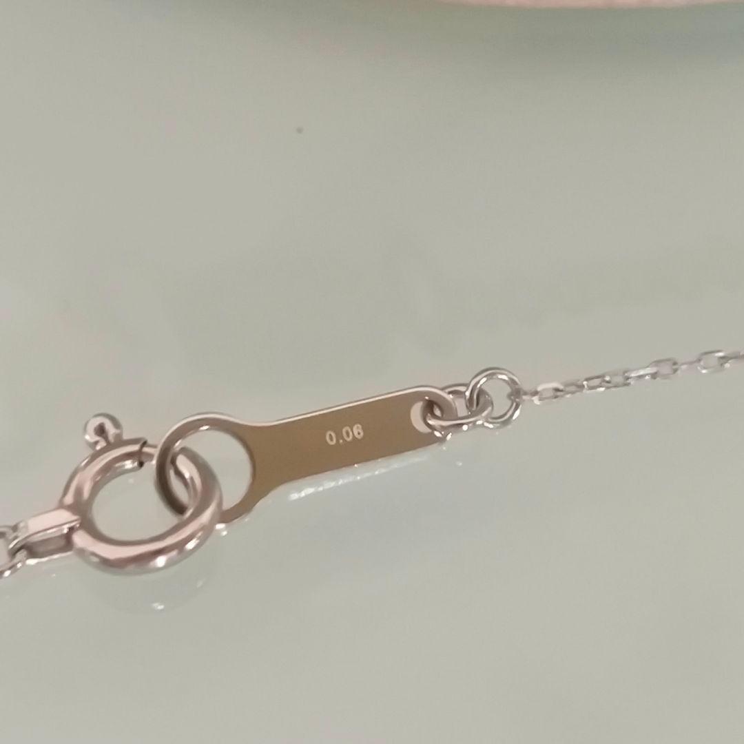美品　ete　プラチナ　パーティクル　ダイヤモンド　0.06ct　ネックレス