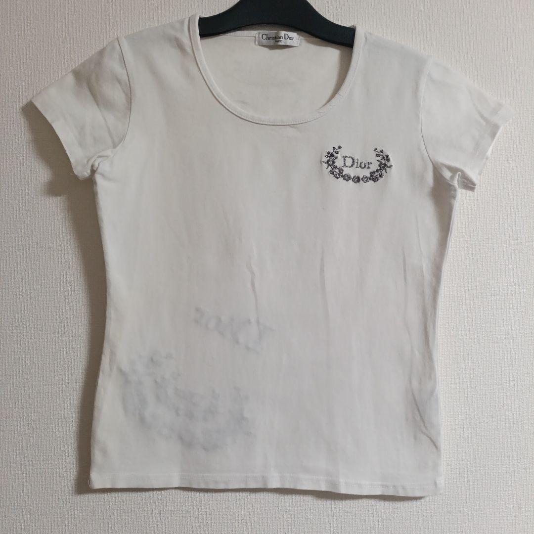 Dior 刺繍ロゴ ホワイトTシャツ