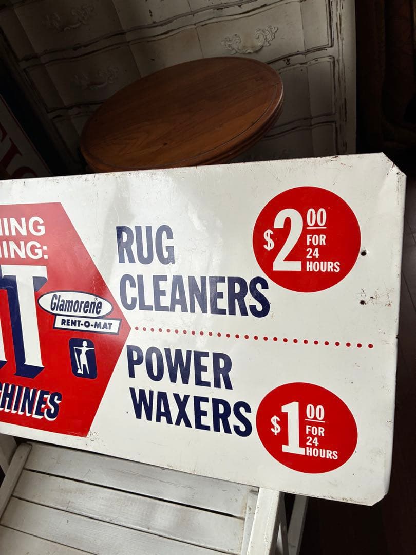 アンティーク　サイン　プレート　大きな　看板　RENT アメリカ　レア