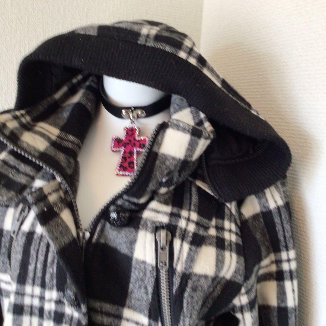 y2k 00s archiveチェックロングジャケット 平成ギャルグランジ