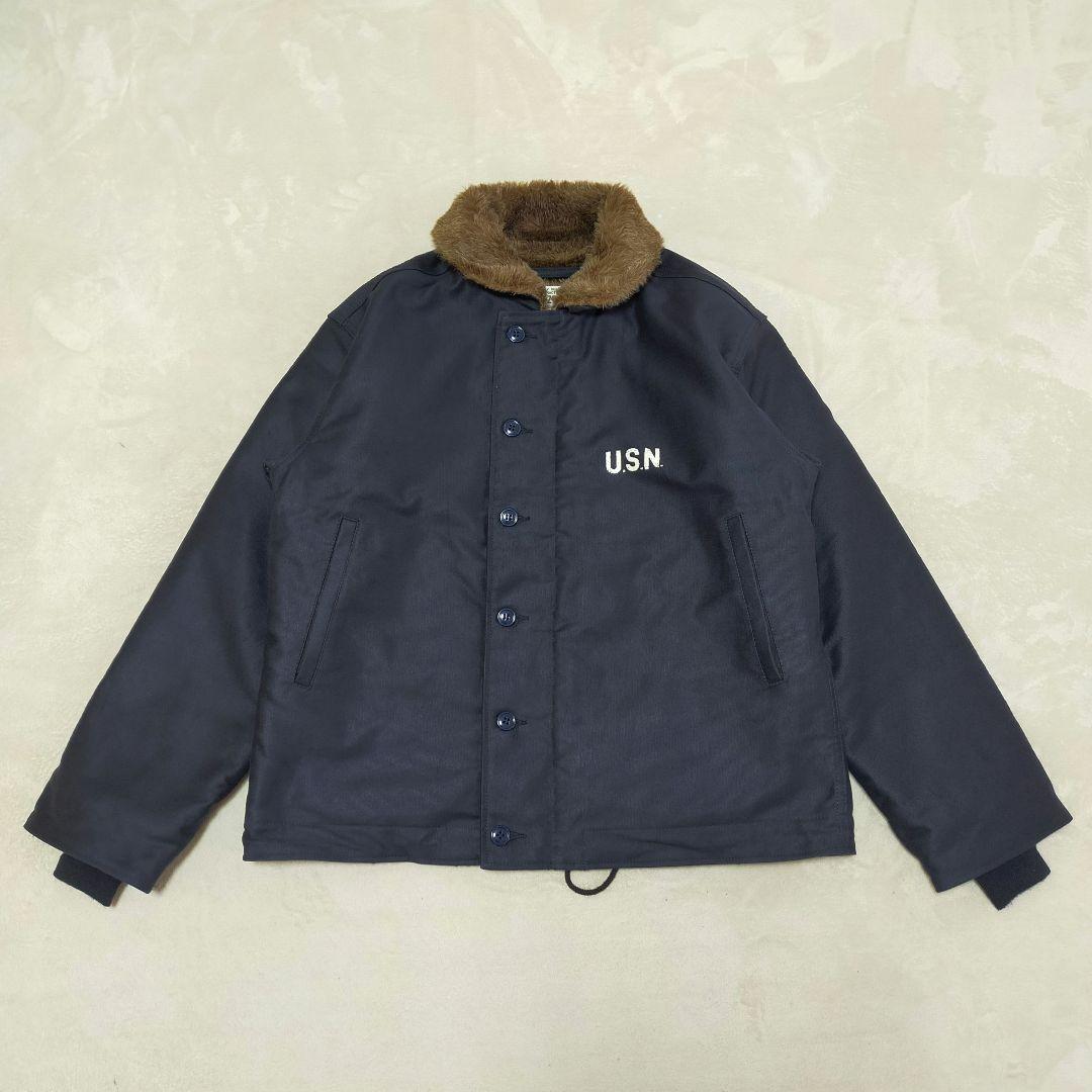 美品　HOUSTON　N-1　デッキジャケット　40サイズ　ネイビー　日本製
