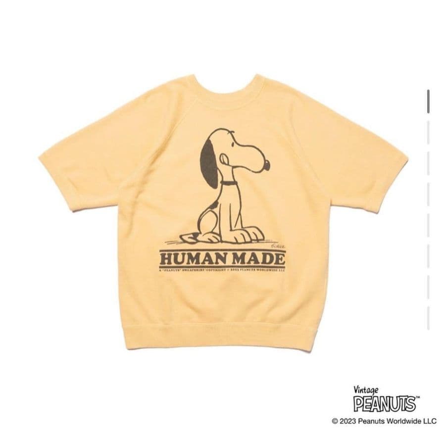 XL スヌーピー PEANUTS S/S SWEATSHIRT ヒューマンメイド