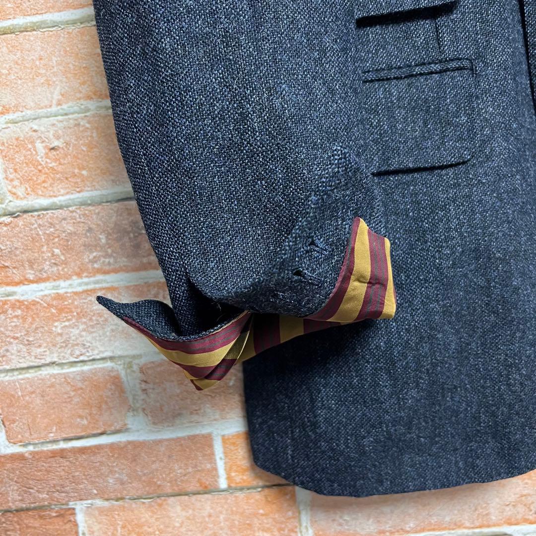 (希少)bishitto 英国製 MOON ツイードスーツセットアップ　紺色