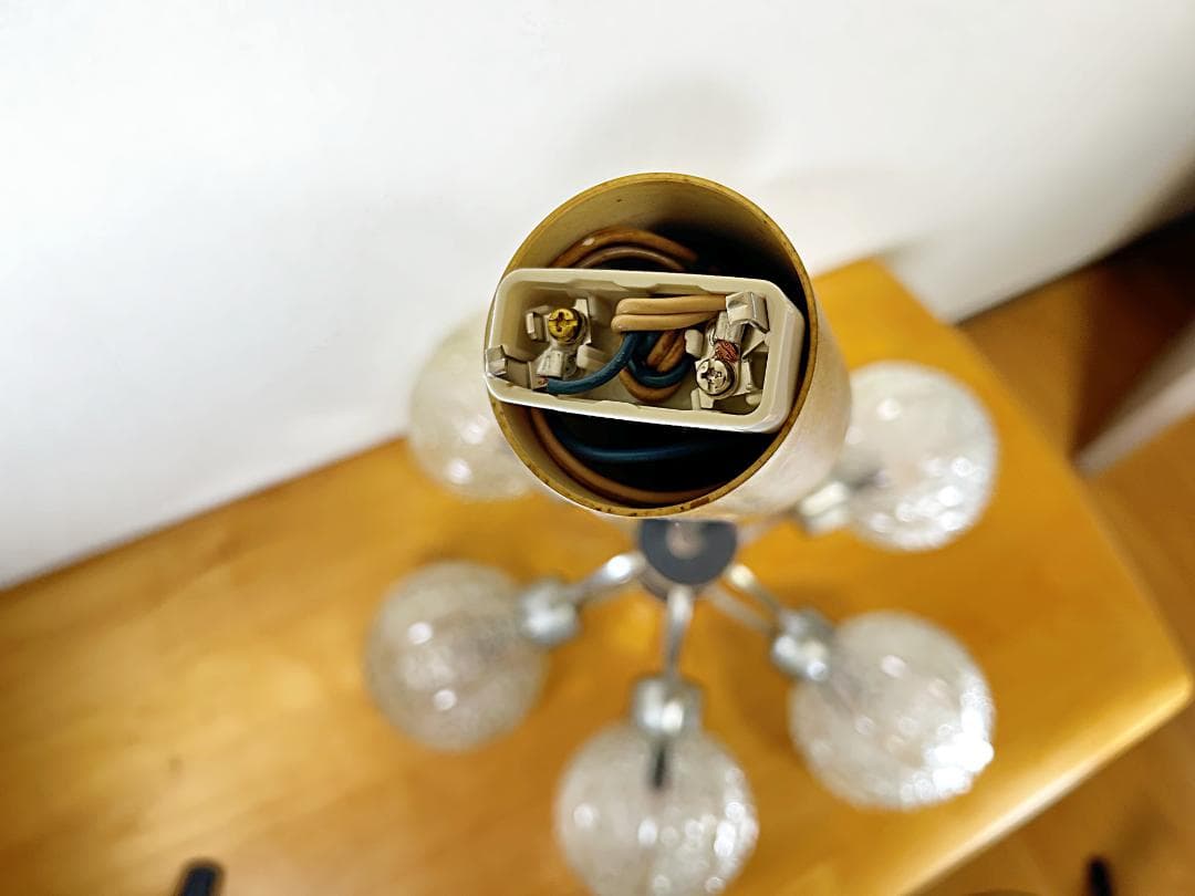 点灯確認済み スプートニク 6灯 60s スペースエイジ シャンデリア ライト