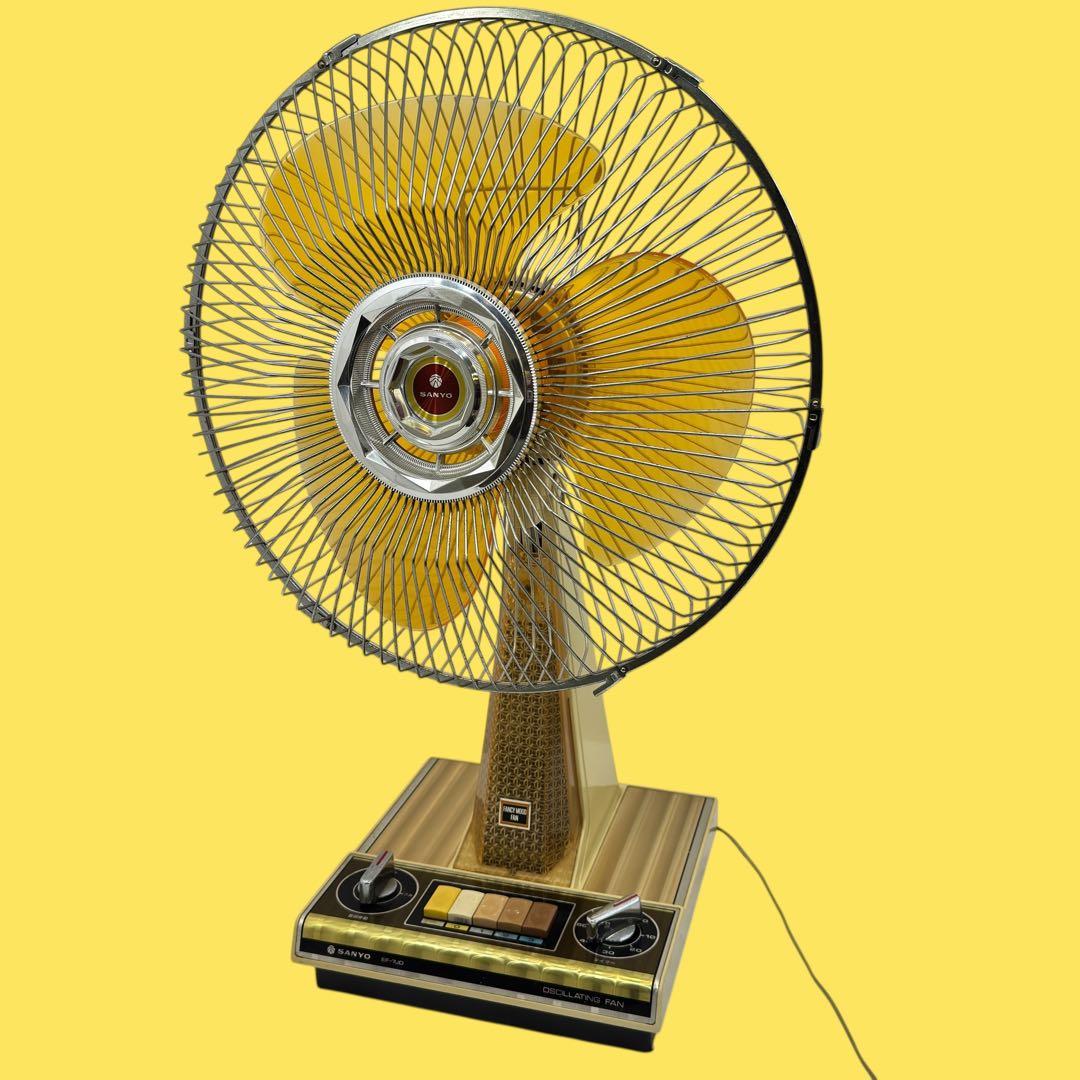 昭和レトロ扇風機 SANYO サンヨー イルミネーション 希少動作品