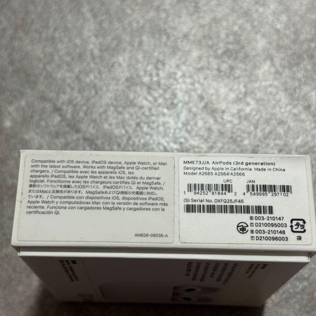 AirPods 3 第3世代 MME73J/A 現状品 ①