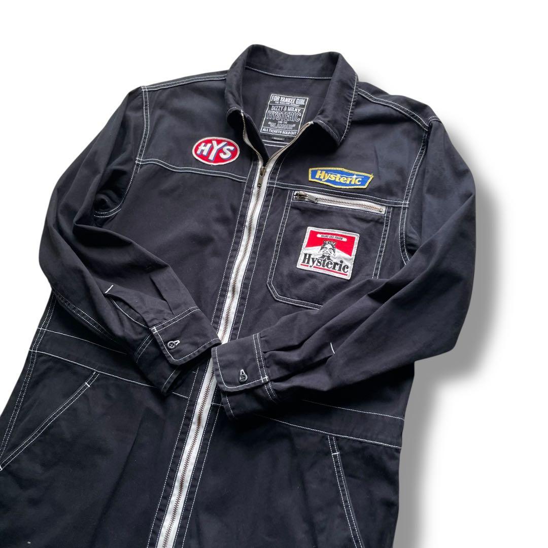 定価59,400円 美品ヒステリックグラマーワッペン デザイン ジャンプスーツM