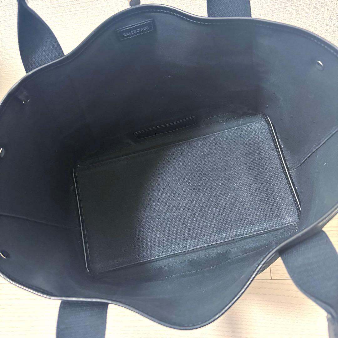 ✨美品✨BALENCIAGA　ネイビーカバスS　ハンドバッグ　キャンバス　黒
