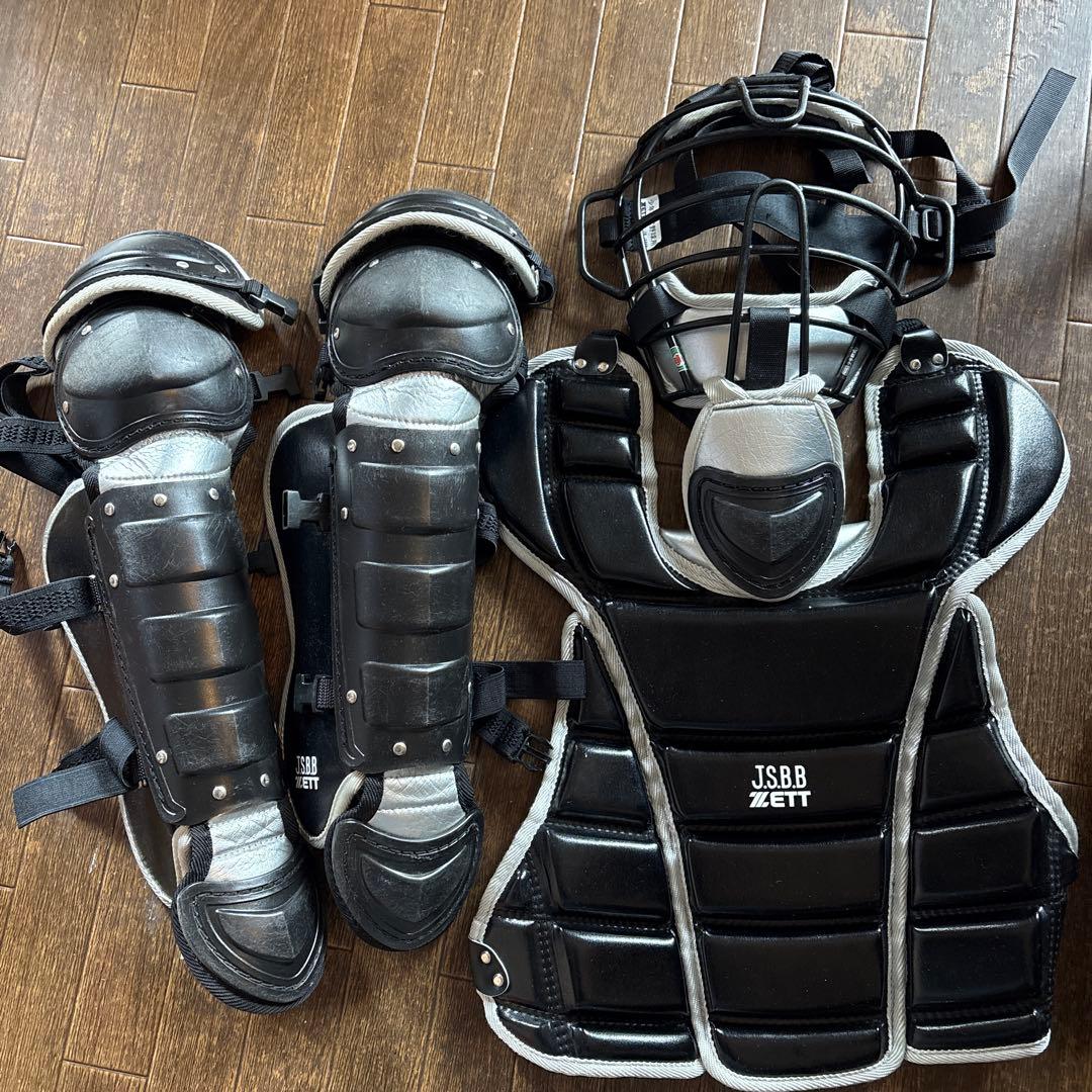 ま*つ様 ZETT JSBB キャッチャー防具セット　少年軟式野球用　黒　日本製