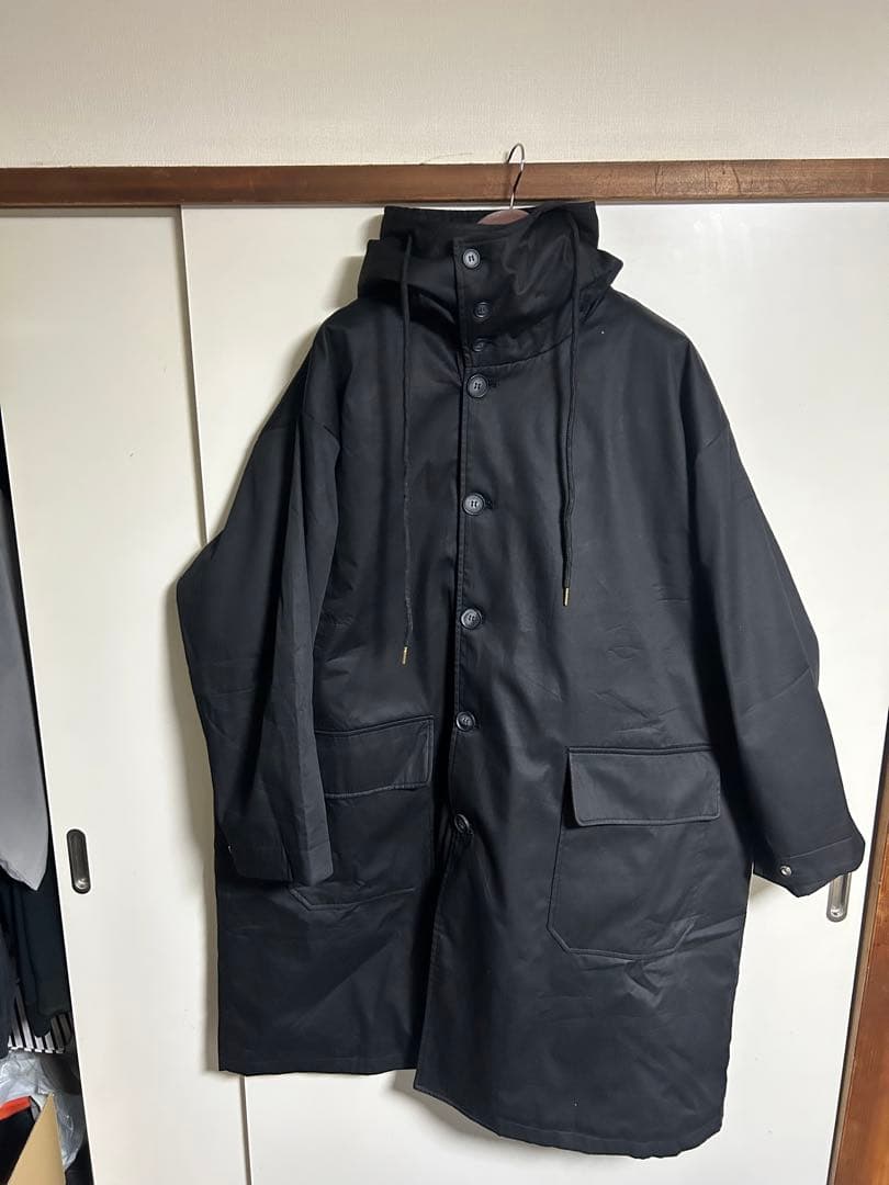 【新品】【keels】ブラック　モッズコート　オーバーサイズ