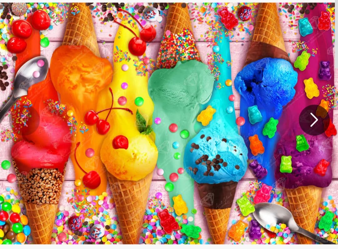 ダイヤモンドアートクラブ　アイスクリームレインボー