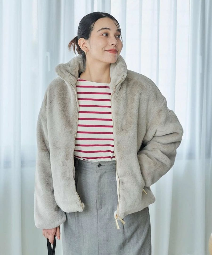 【TATRAS/タトラス】BARBRA バルブラ ファーブルゾン　サイズ01