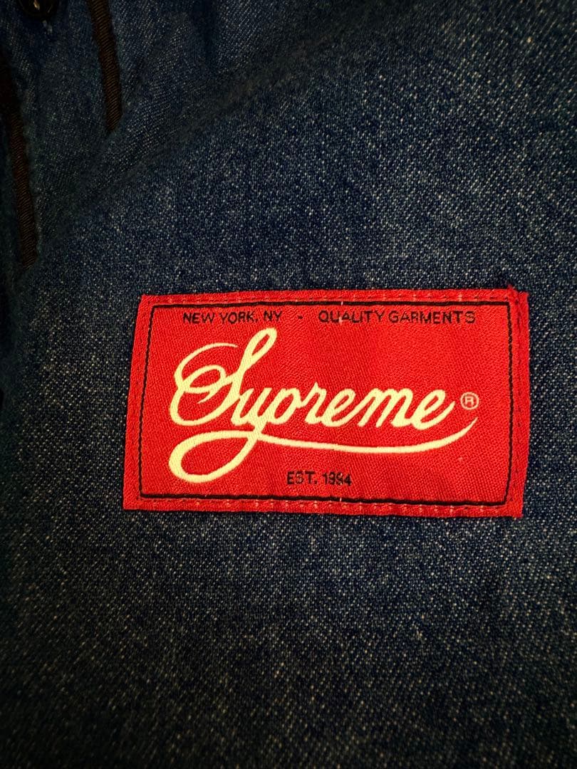 SUPREME デニム ベースボールシャツ　M