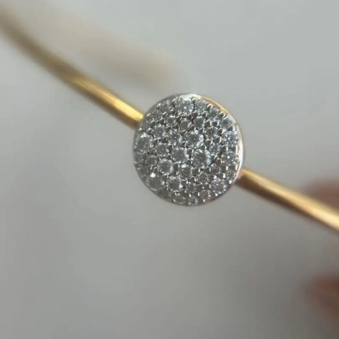 K10 モアサナイト バングル ブレスレット ダイヤモンド