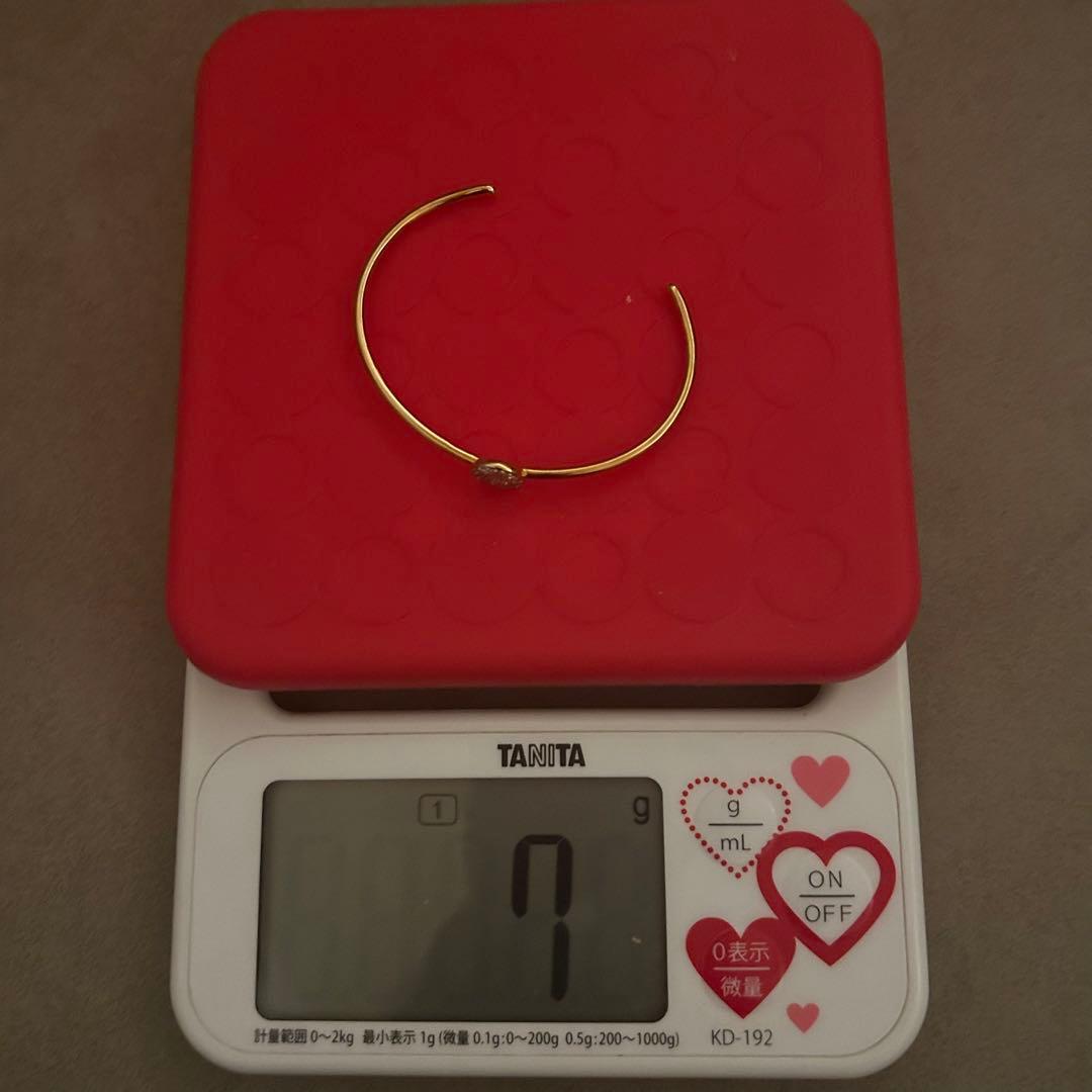 K10 モアサナイト バングル ブレスレット ダイヤモンド