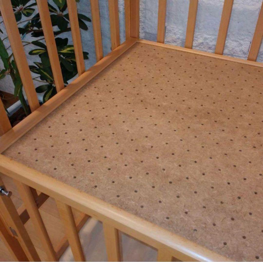 KATOJI　ハイタイプ　ベビーベッド　ツーオープン　ナチュラル